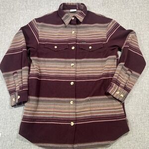 Columbia Calico Basin Shirt Womens Medium Jacket Moonvista Vista Stripe Outdoors